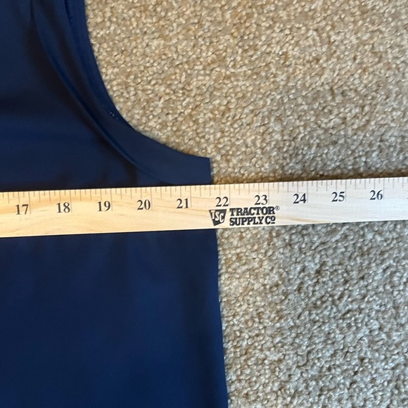 Zac & Rachel Cap Sleeve Tie Front Blouse Peacoat Blue size L - Picture 9 of 14